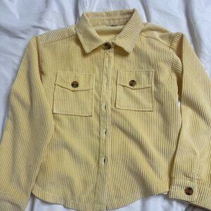 YELLOW CORDUROY BUTTON UP SHACKETT SIZE 10